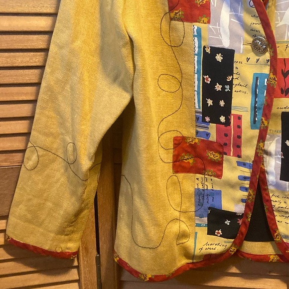 Vintage Canvasbacks by Lutron & Horsfield Mustard Linen Blazer - Picture 9 of 16